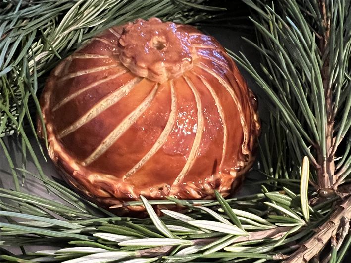 mallard pithivier presented